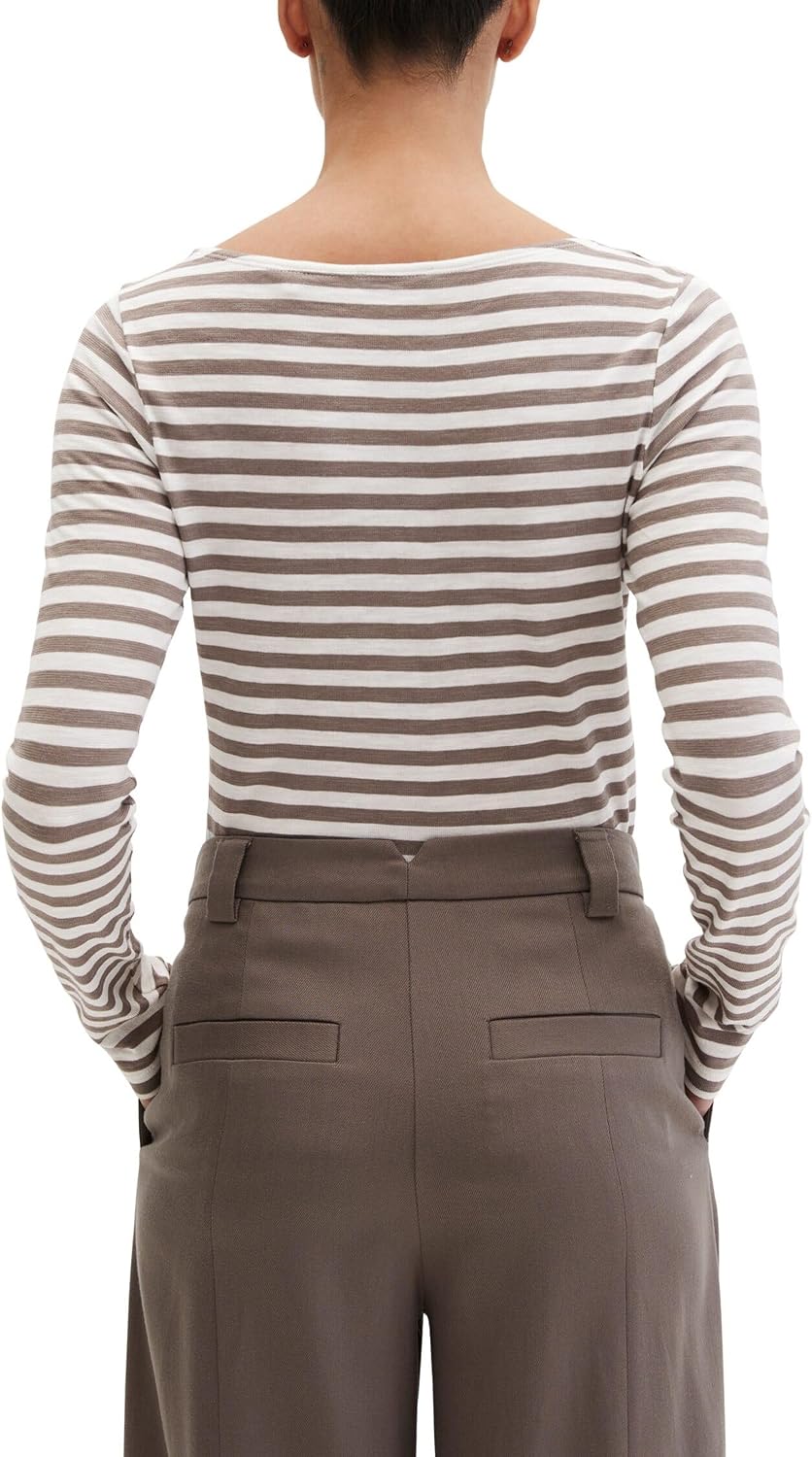 Detalle de Marc O'Polo Langarm-Tshirts – zeitloses Basic-Shirt aus dem Haus Marc O'Polo