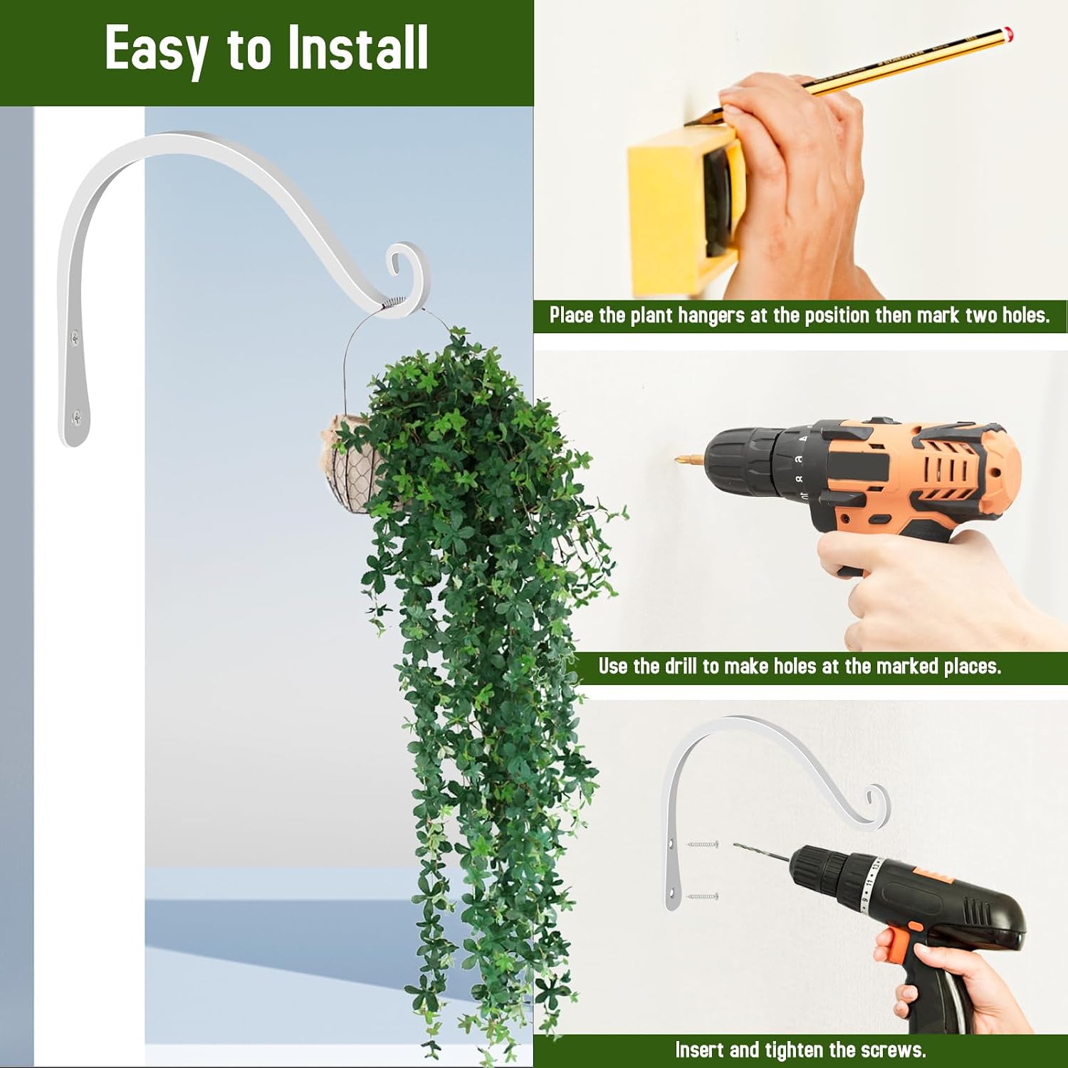 Thumbnail 5 de FEED GARDEN Plant Hooks, 44 lb Capacity