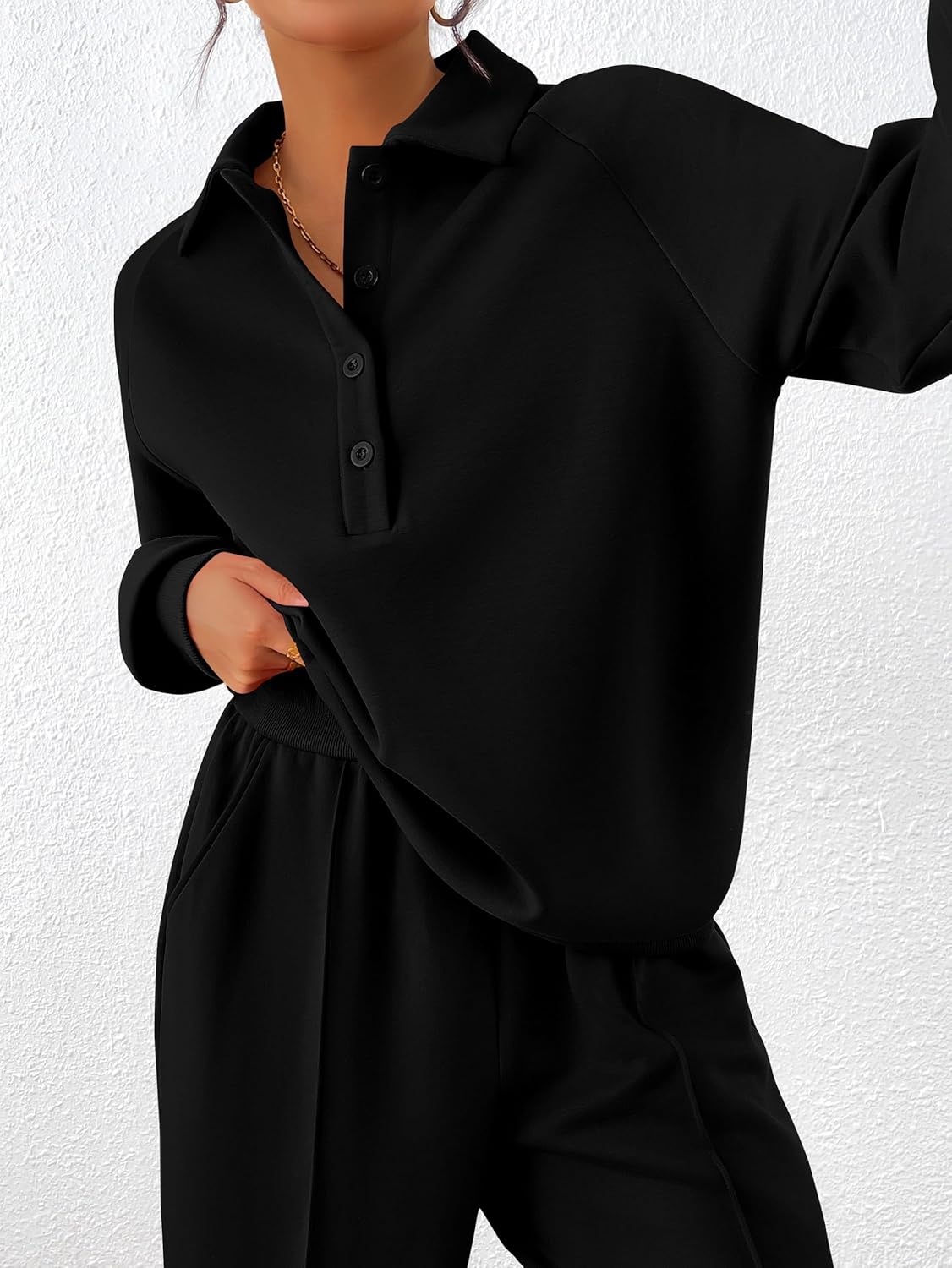 Detalle 1 de PRETTYGARDEN Women 2-Piece Sweatsuit