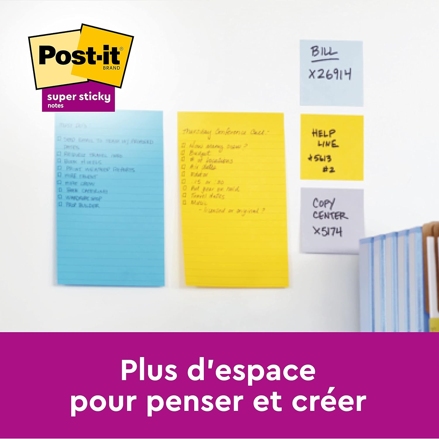Thumbnail 4 de Post-it Notes Super Sticky Grand Format XXL 101 x 152 mm