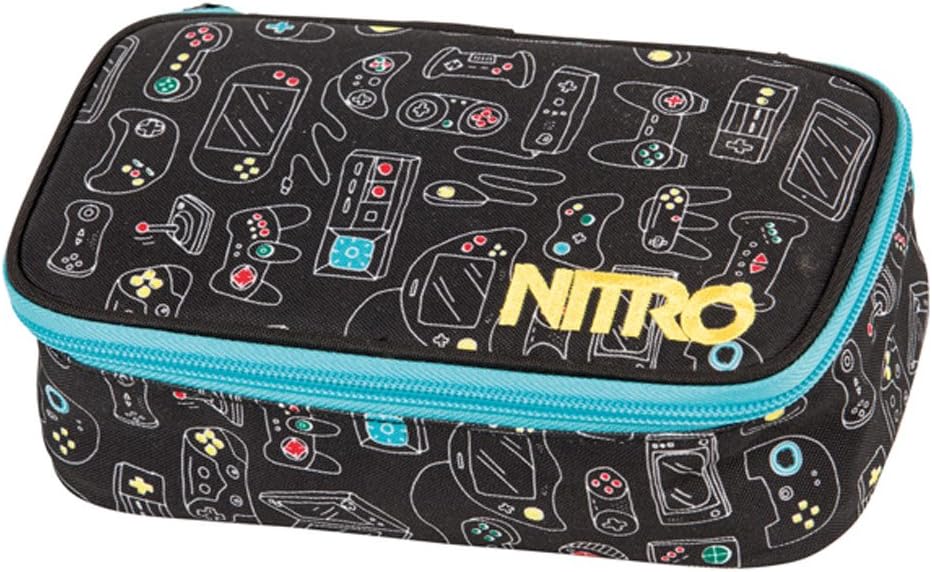 Detalle de NITRO XL piórnik szkolny Geo Green z organizerem i kieszenią na plan lekcji