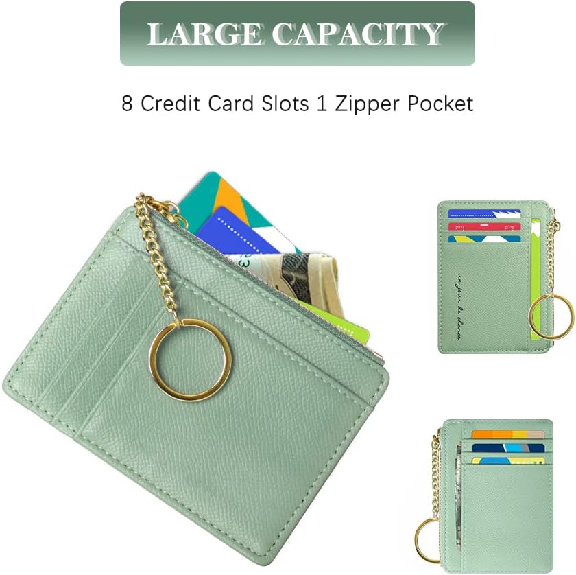 Detalle de Gadom Ladies Purse: RFID-Blocking Wallet with 8 Card Slots and Zipper Coin Pocket