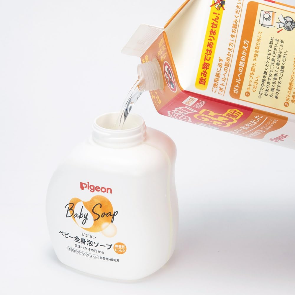 Thumbnail 6 de PIGEON ベビー全身泡ソープ しっとり 詰替用 1,400ml・3.5回分