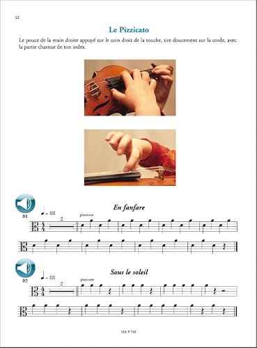 Detalle 2 de Je débute l'Alto Valérie Bime-Apparailly – Méthode Alto Débutant pour enfants 5–12 ans (CD inclus) par Alphonse Leduc