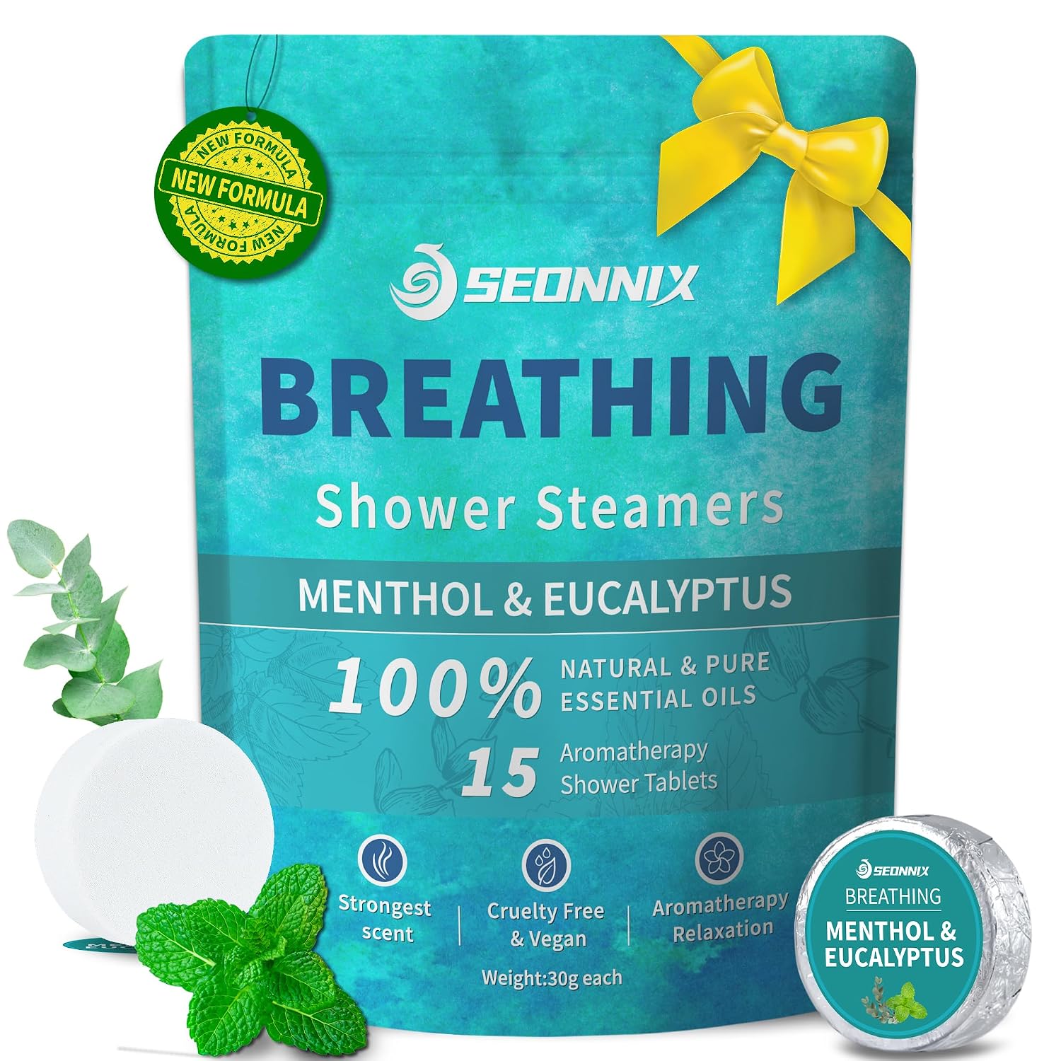 Detalle de SEONNIX Shower Steamers Aromatherapy 15 Pack