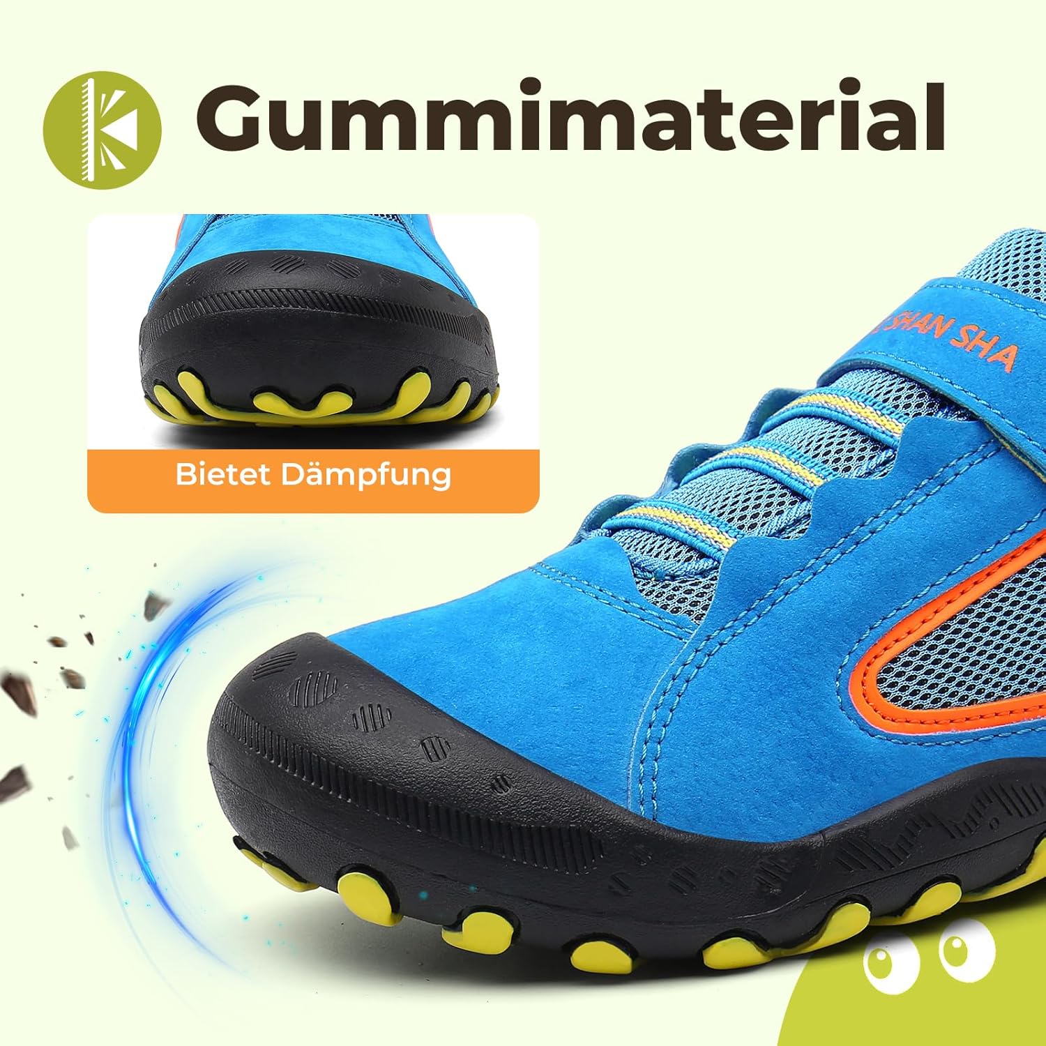 Detalle de Mishansha Unisex-Kinder Turnschuhe – Trekkingschuhe, Wanderschuhe und Outdoor-Sportschuhe (Größen 24–38)