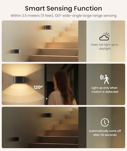 Detalle de FULEN Applique Murale Détecteur de Mouvement avec Télécommande – 2 pièces, 1000LM, sans fil, 5000mAh