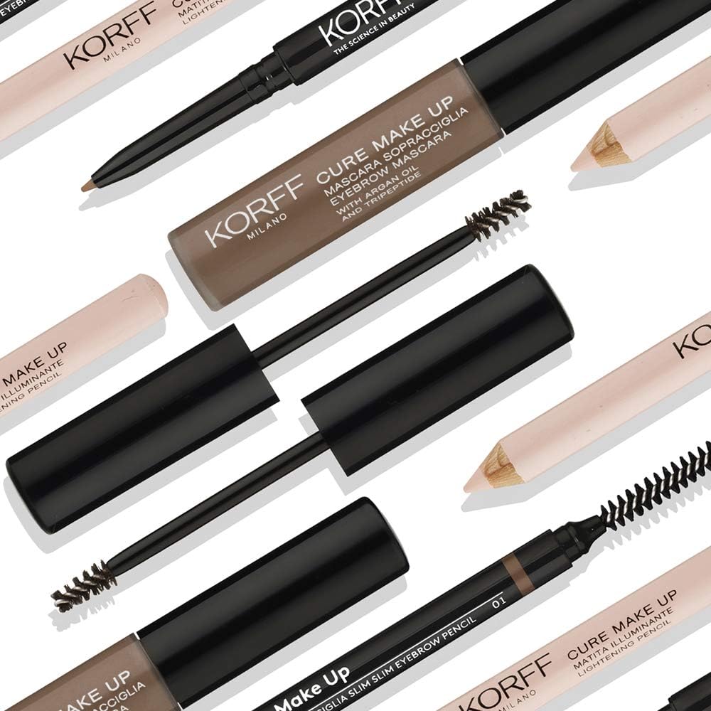 Detalle de Korff Kit Sopracciglia 2 in 1: Mascara Sopracciglia Colorato + Matita Illuminante, Marrone 02