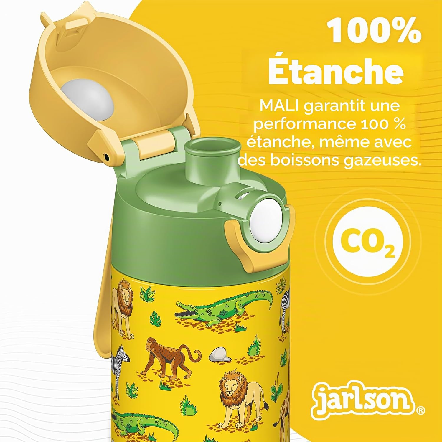 Thumbnail 5 de Jarlson Gourde Enfant CHARLI 500ml — Bouteille Isotherme Anti-Fuite sans Paille