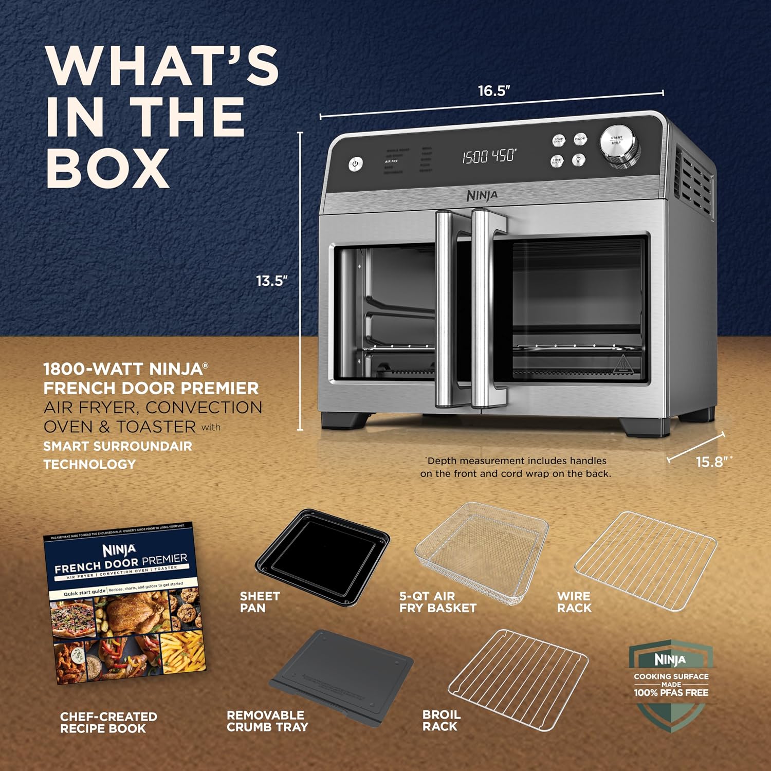 Thumbnail 6 de Ninja French Door Air Fryer Oven FO101C