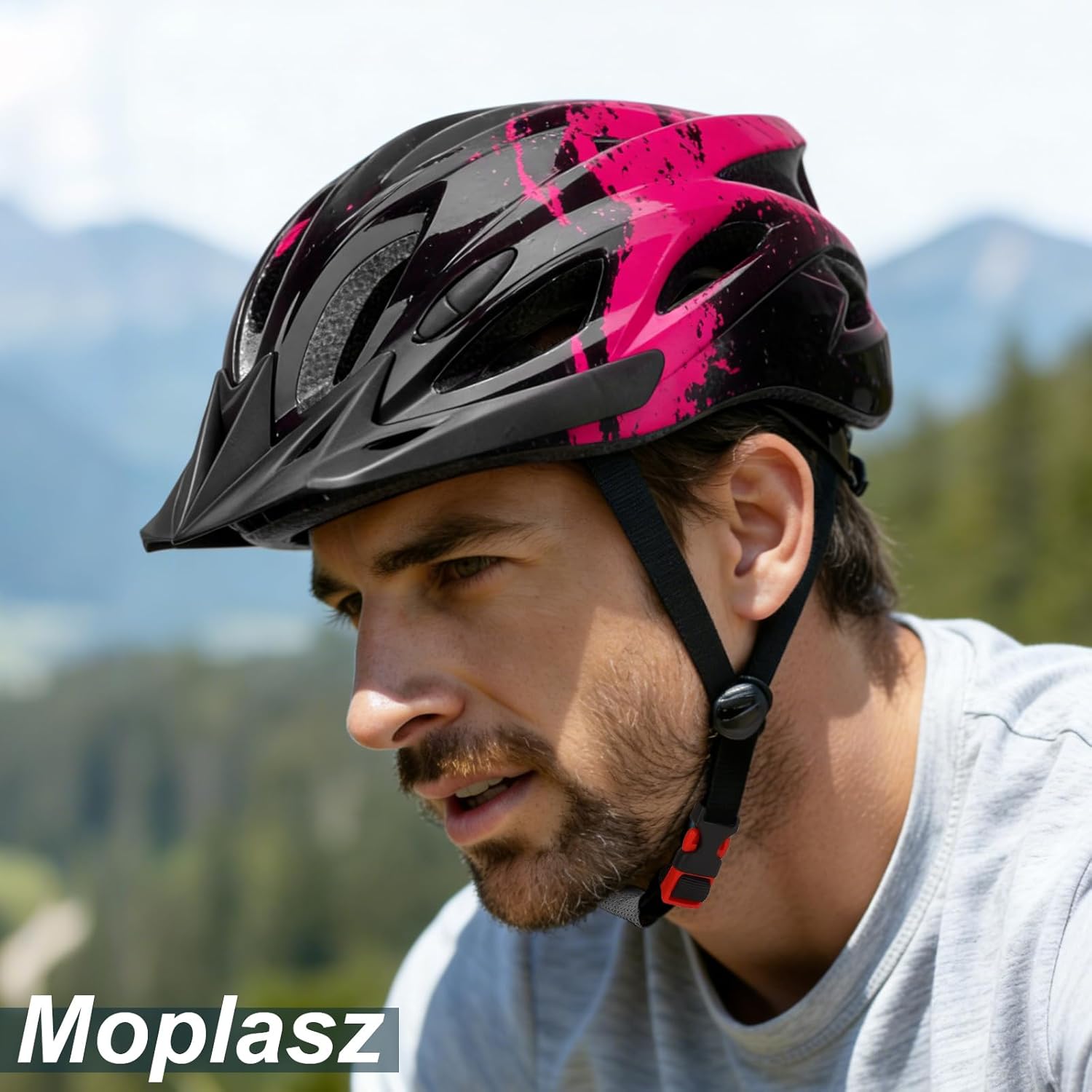 Thumbnail 6 de Cycle Helmet Adults: Lightweight, LED-Backed Bike Helmet with Adjustable Fit (57–62cm) for Men & Women