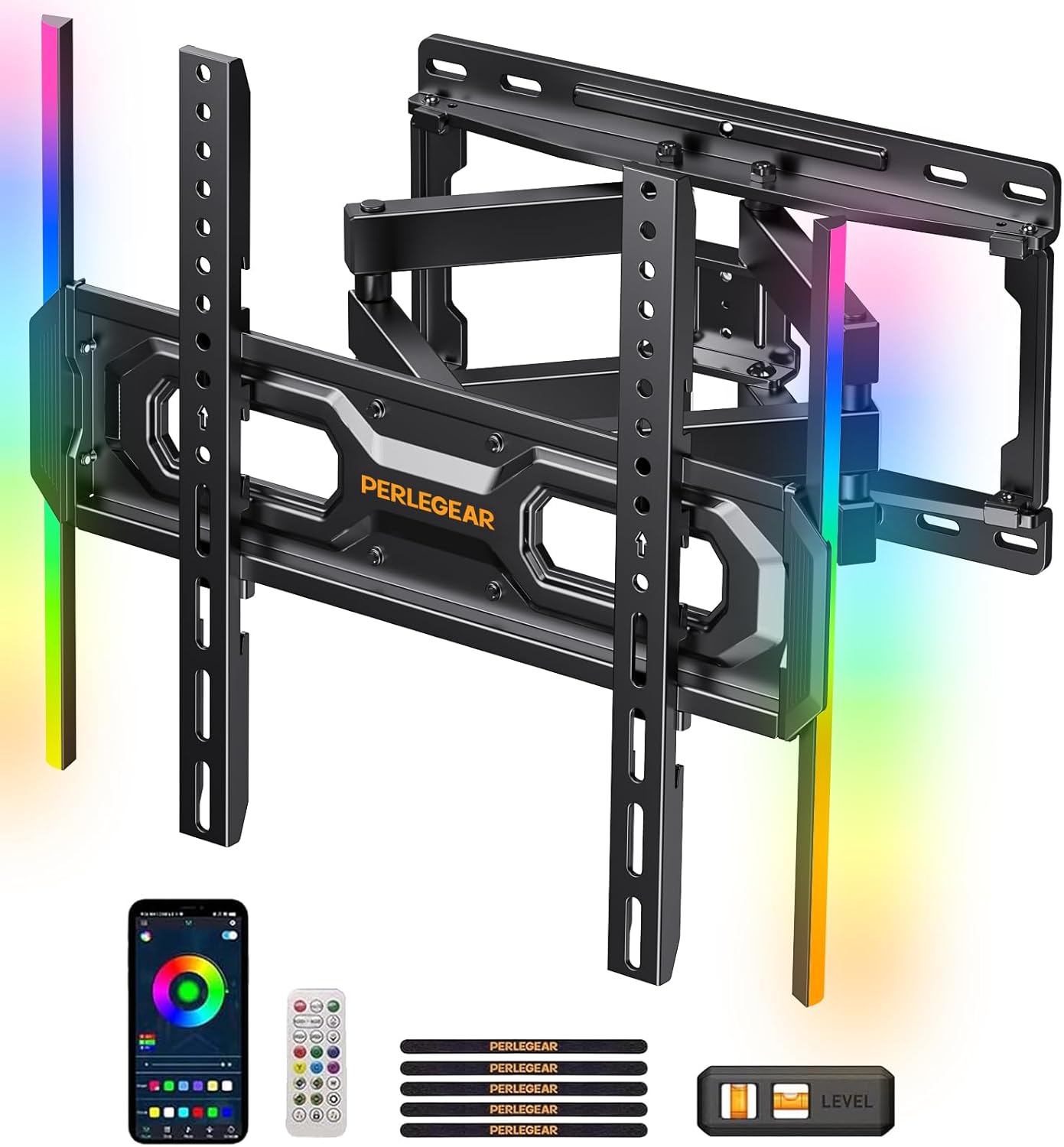 Detalle de Perlegear PGMF20 Smart TV Wall Bracket with Music-Sync Ambient Lighting