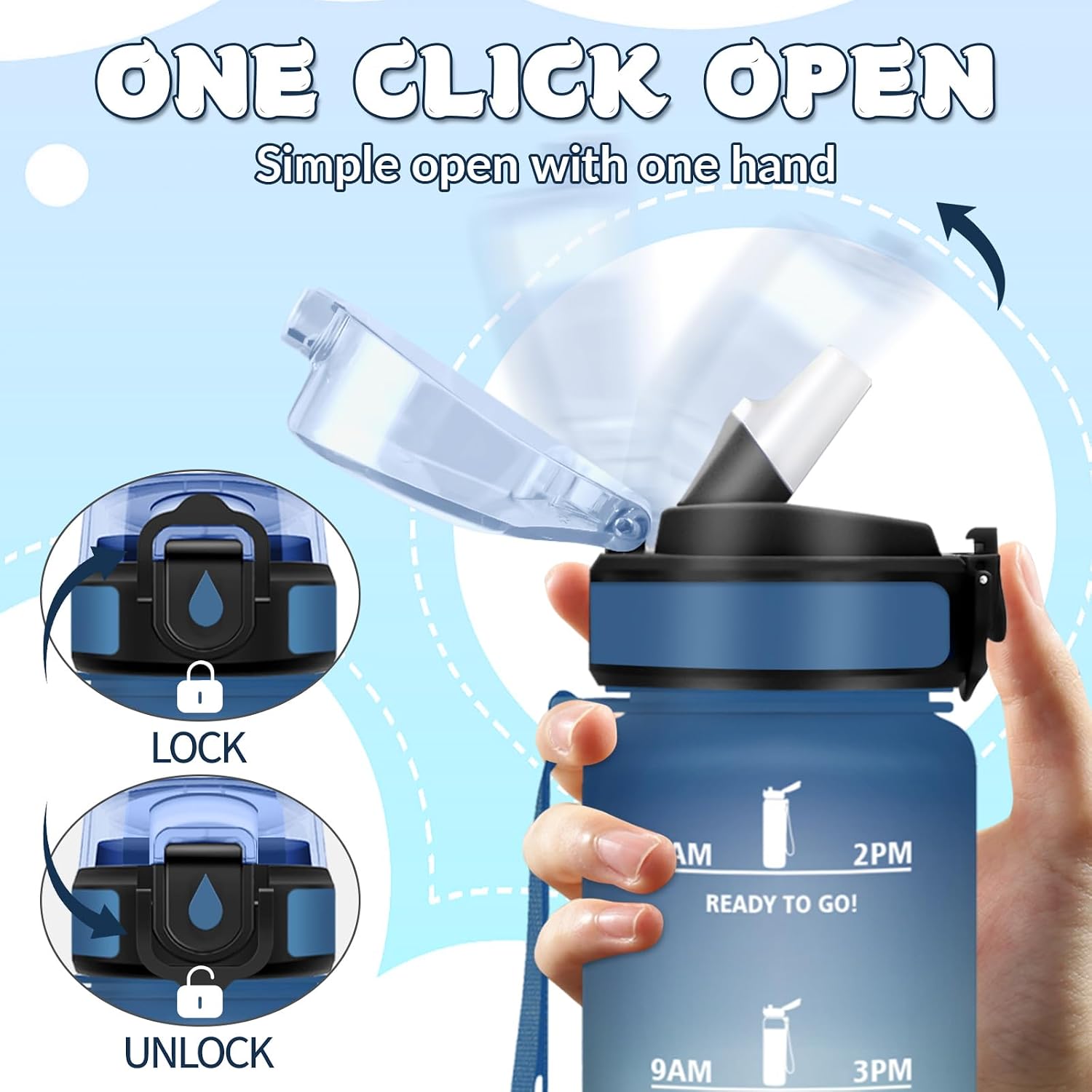 Detalle 2 de HoneyHolly Borraccia 500Ml con cannucce