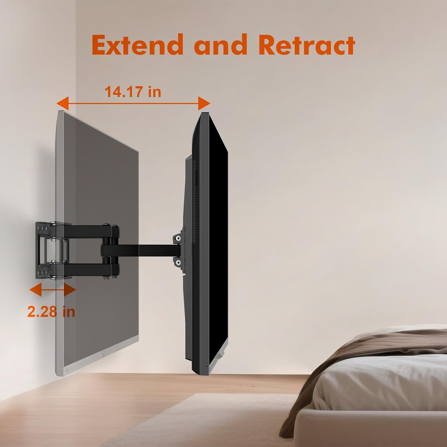 Thumbnail 5 de GRIFEMA GB1006-4 Full Motion TV Wall Mount, Dual Arms, 110 lb Capacity