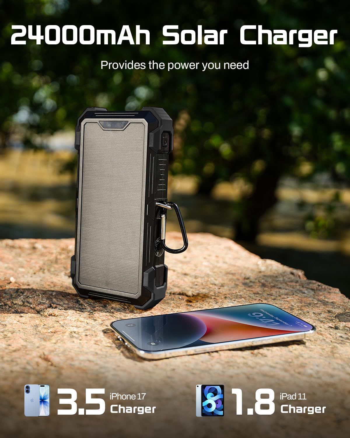 Detalle 2 de GOODaaa Solar Power Bank 24000mAh