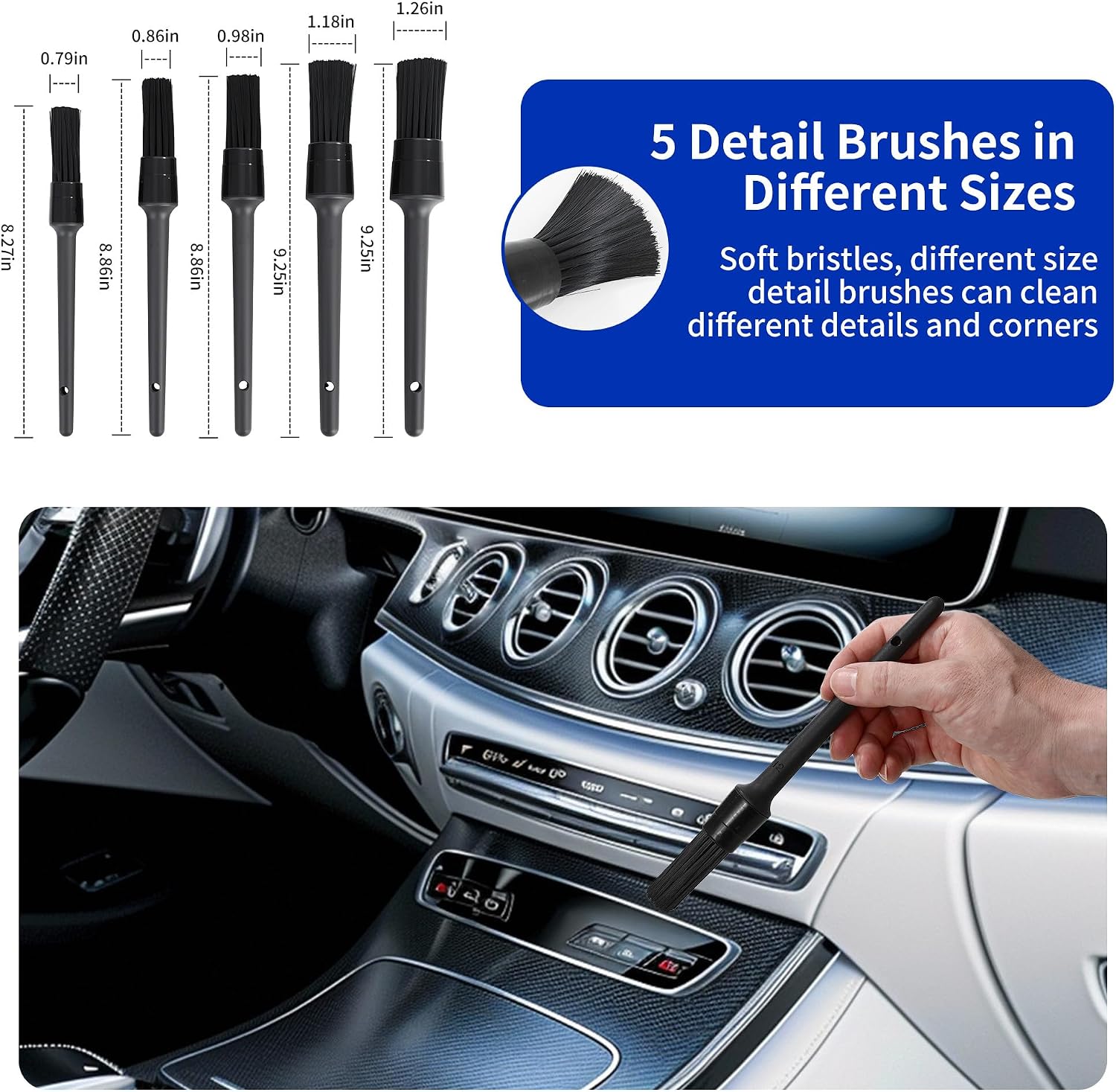 Thumbnail 5 de BUCOMTU 31Pezzi Kit Pulizia Auto – Set completo per interni ed esterni