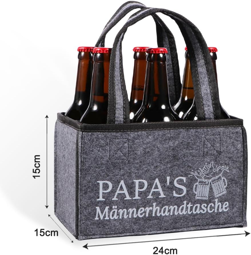 Thumbnail 1 de Papa Handtasche Bier 6 Flaschen Filz