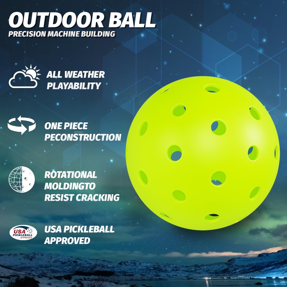 Detalle de LEEKEY Pickleball Paddles Set of 2 – USAPA Approved Fiberglass Paddles with Polypropylene Core