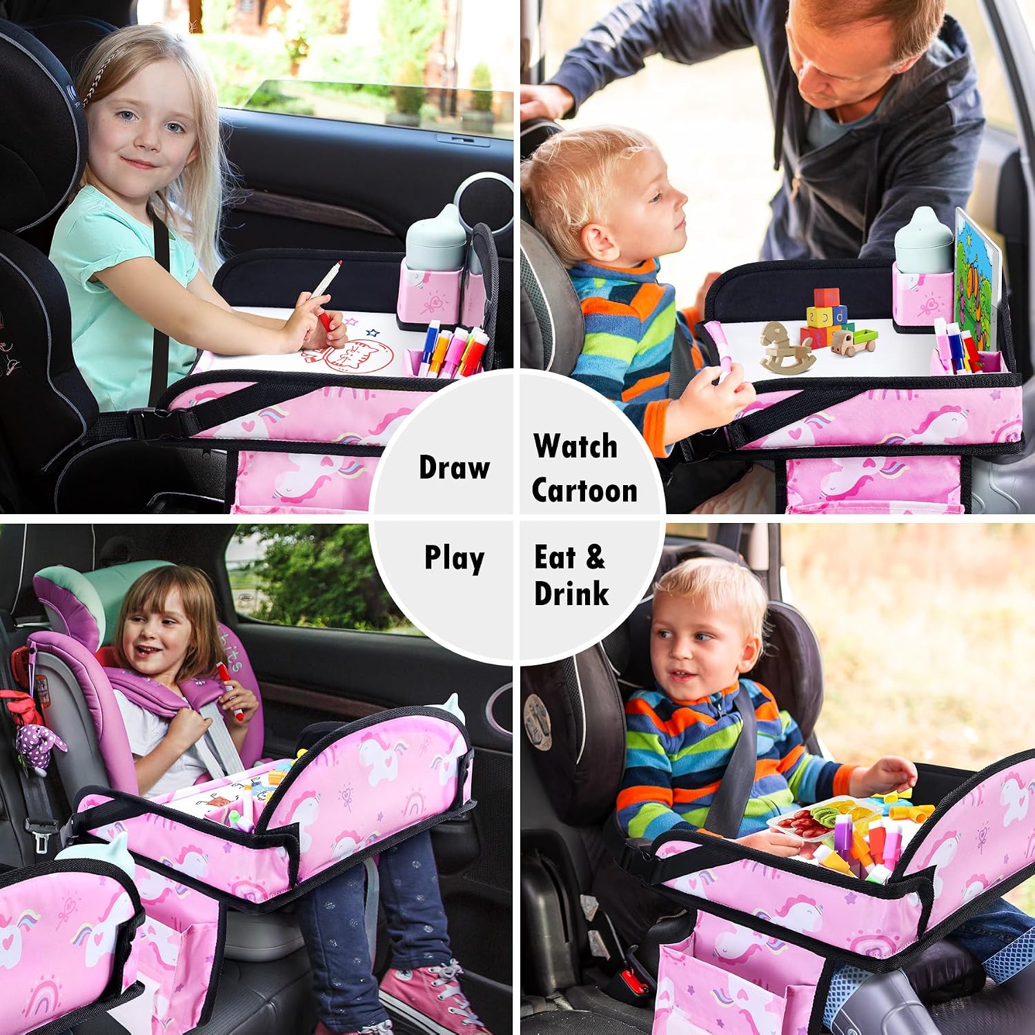 Thumbnail 3 de WENRENER Kids Travel Tray for Car Seat