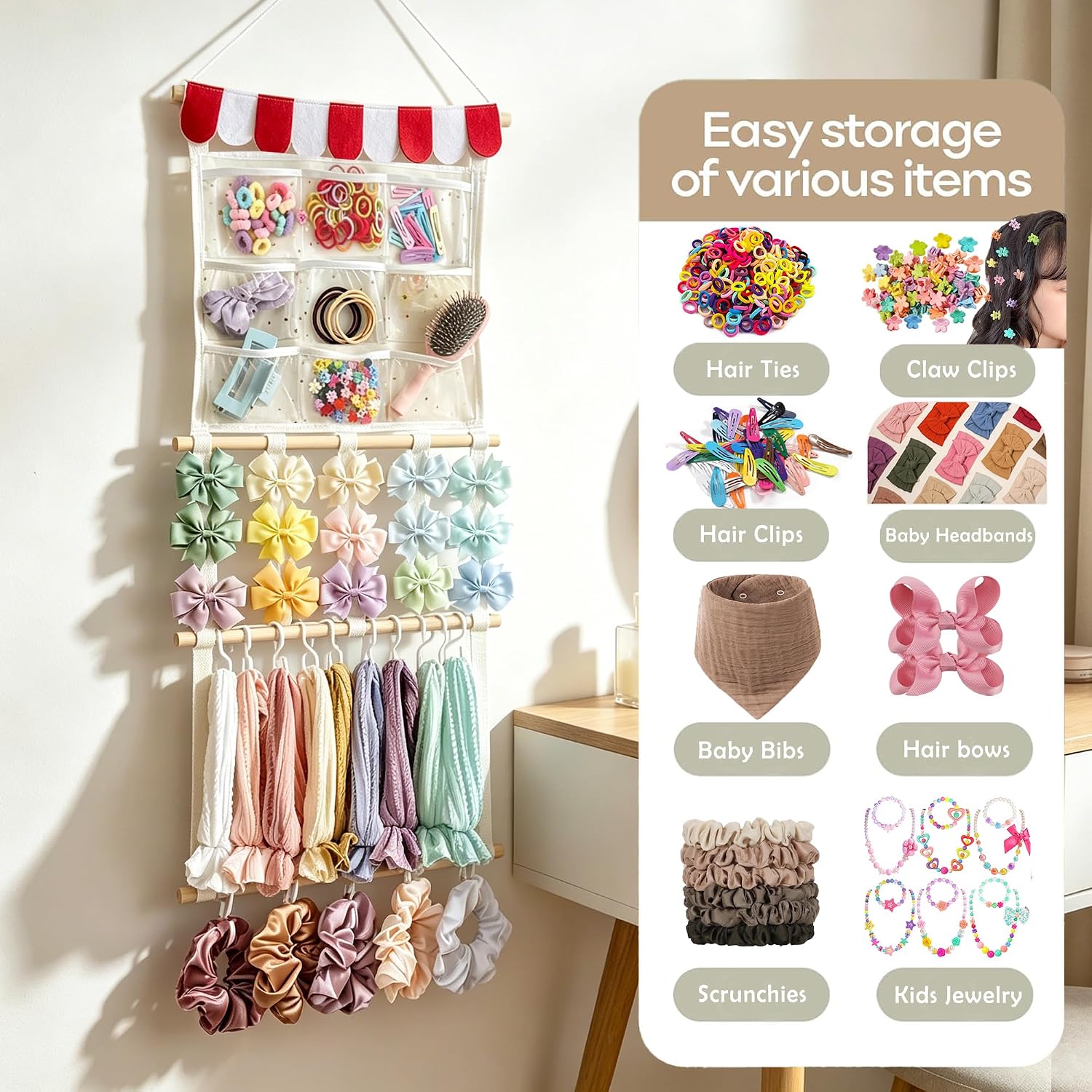 Detalle 2 de Kangaroo Baby Headband Organizer, 15"L x 30"H