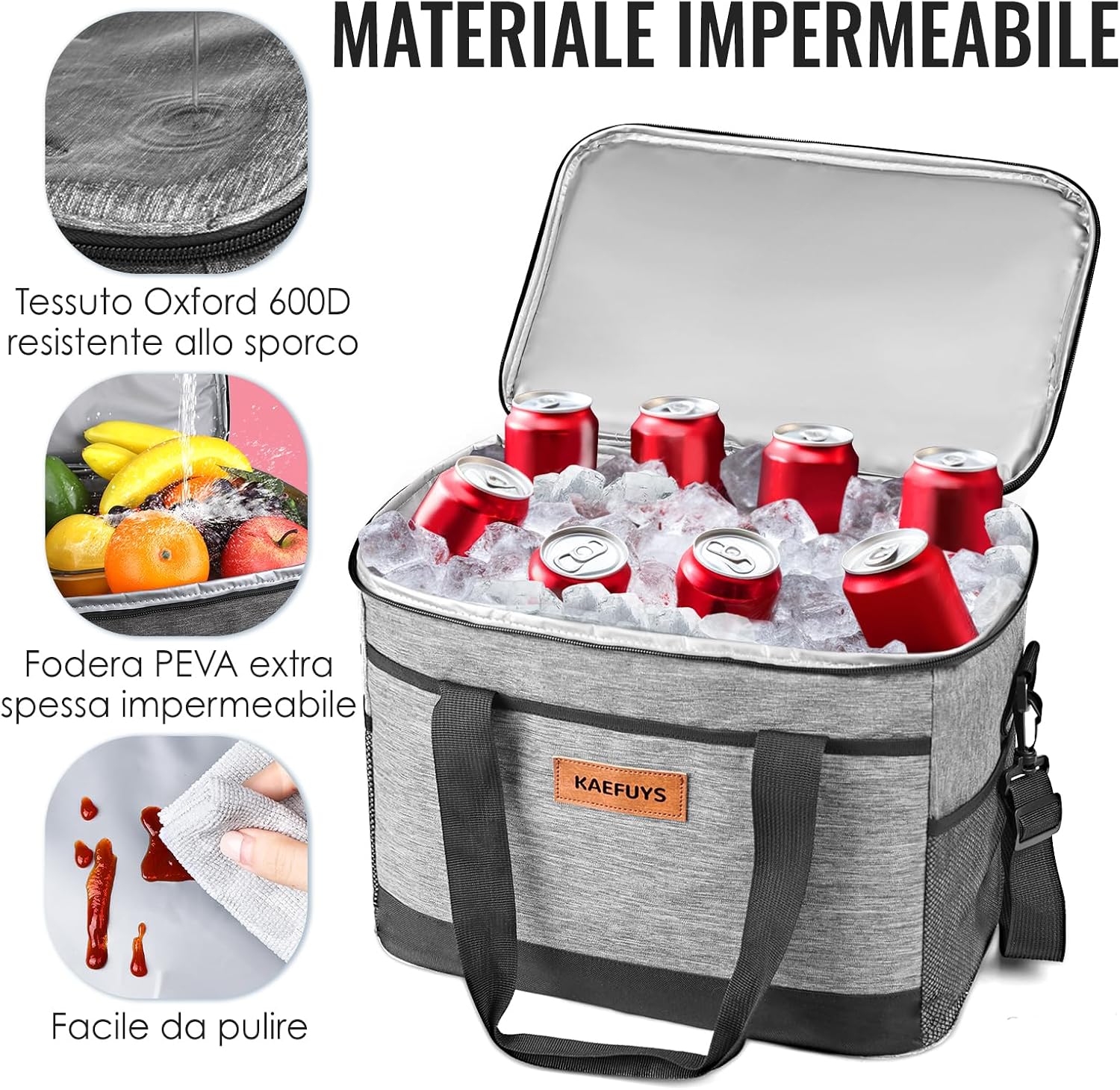 Detalle 2 de KAEFUYS Borsa termica 33L per picnic 🍱