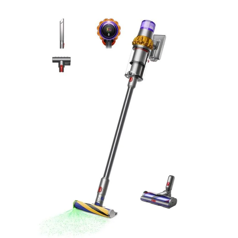 Detalle de Dyson V15 Detect Absolute sin cable 240 W: autonomía, filtro HEPA y cepillos anti-enredos