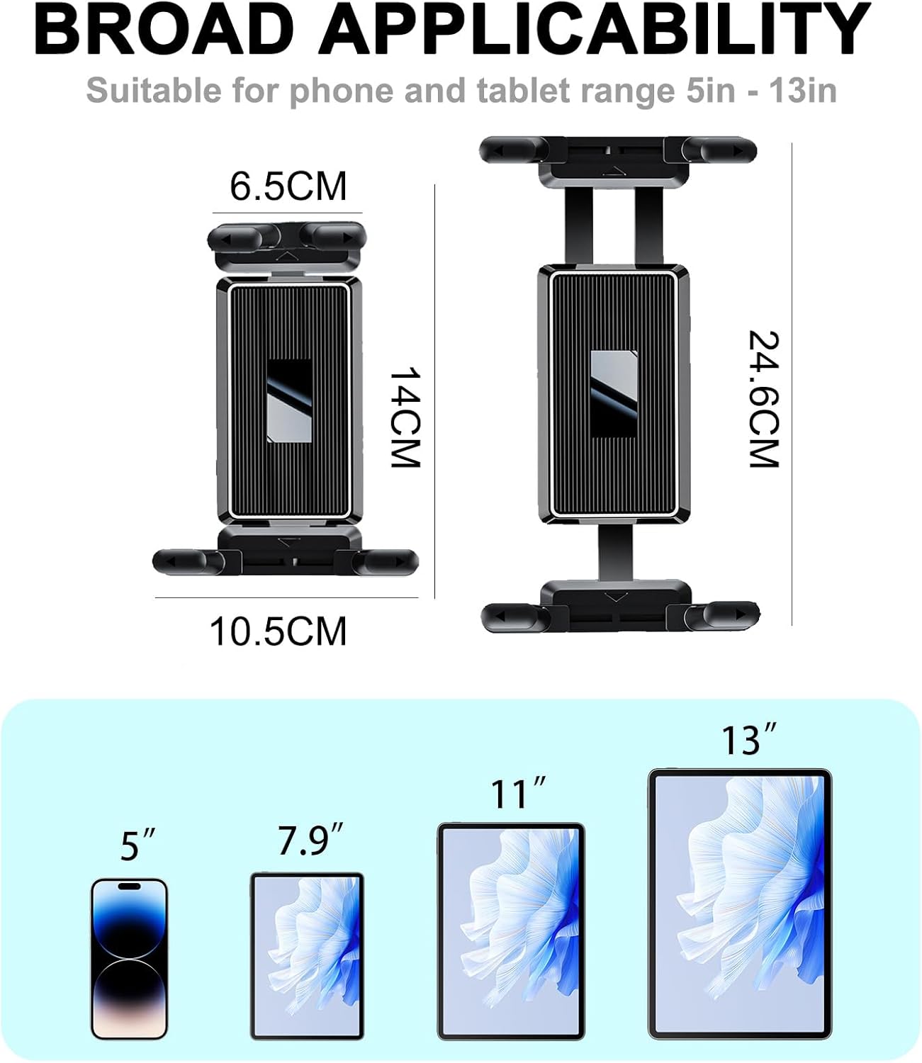 Detalle 2 de CMANLNYK Car Tablet Phone Holder 360°