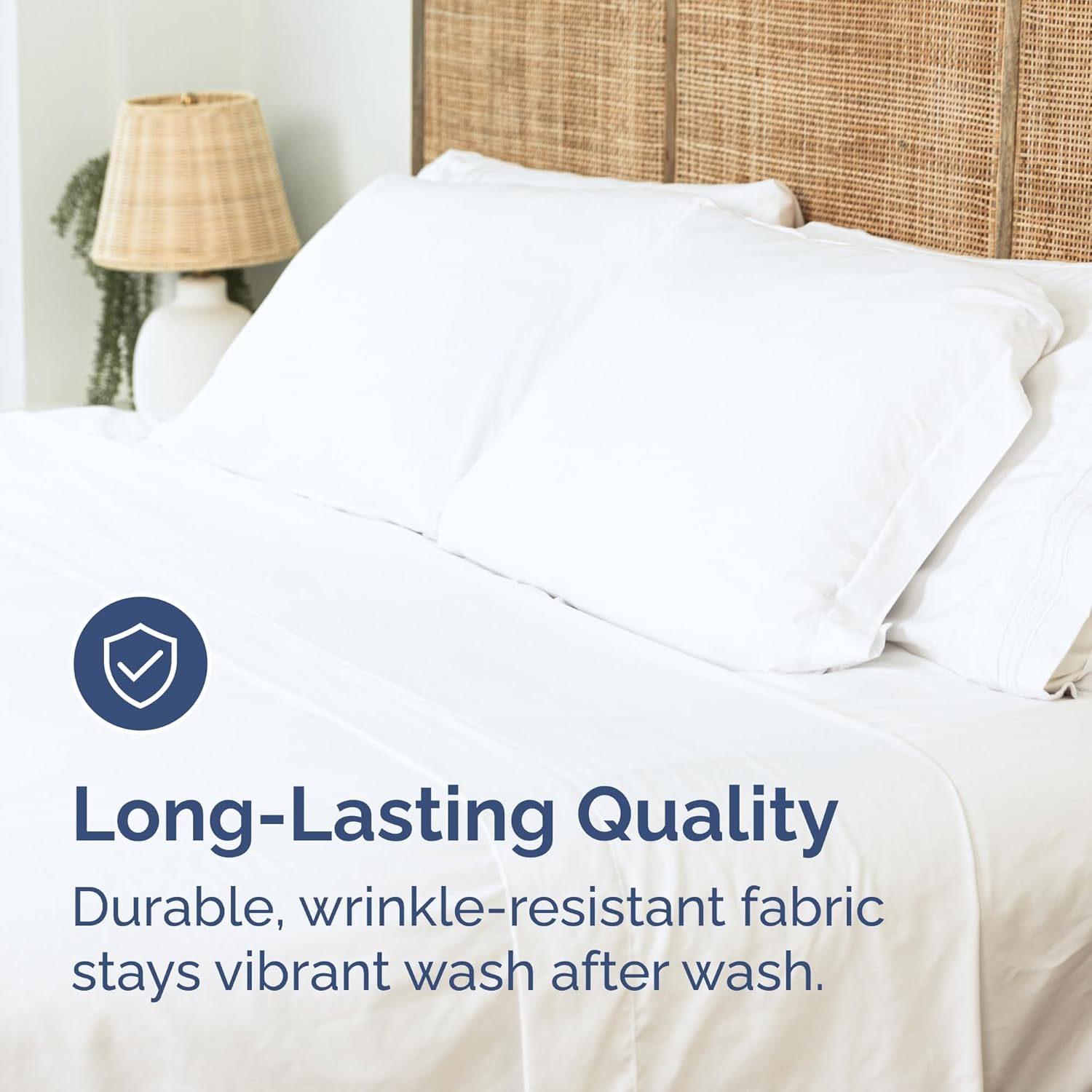 Thumbnail 3 de CGK Unlimited Twin Size Flat Sheet (Hotel Quality Top Flat Bed Sheet Only) — Ultra-Soft, Cooling, Fade & Wrinkle Free — White