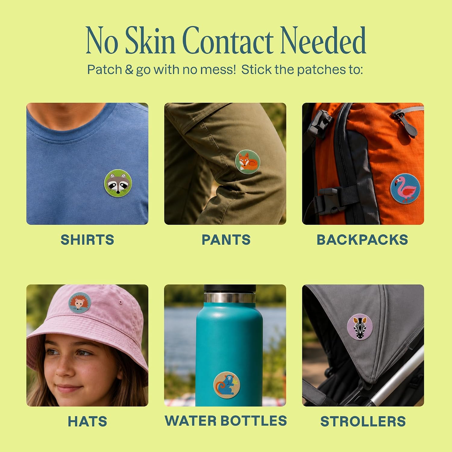 Detalle de Cliganic CL-GA-006-90 Mosquito Repellent Stickers, 90-Pack, Plant-Based Oils