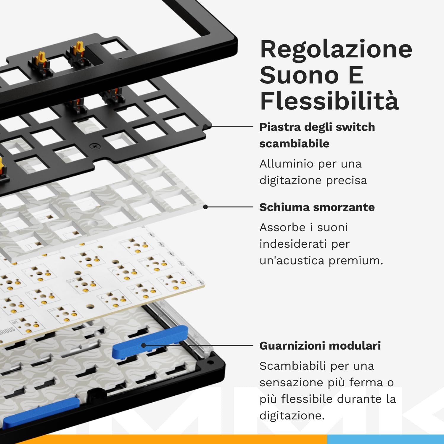 Thumbnail 6 de Glorious GMMK 3 HE (Rapid Trigger) tastiera 75% hot swap Hall Effect con polling 8K e QWERTZ tedesco