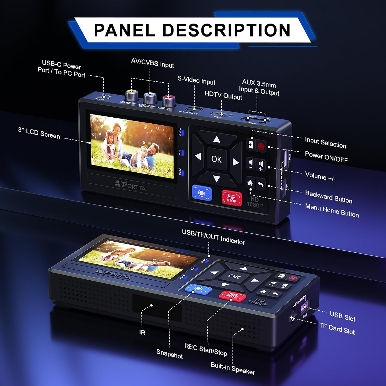 Thumbnail 3 de Portta VHS to Digital Converter recorder 🎥