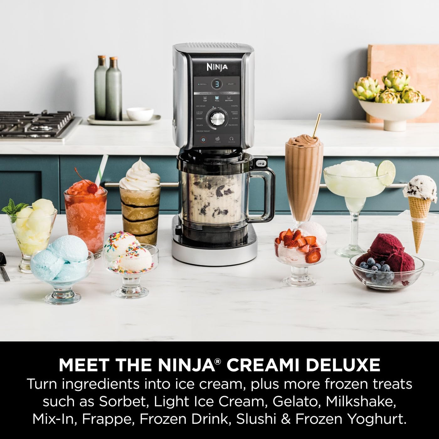 Detalle 2 de Ninja CREAMi Deluxe ice cream maker 3 tubs 🍨