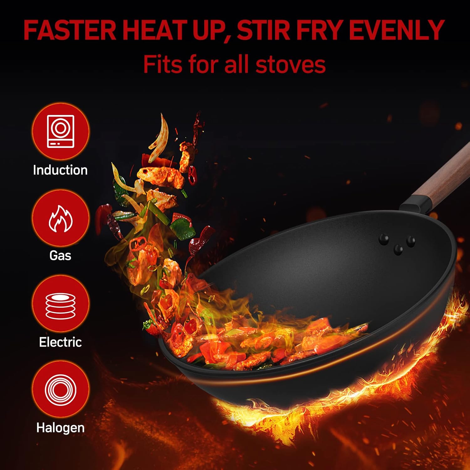 Thumbnail 3 de Jobin 33cm Wok with Lid
