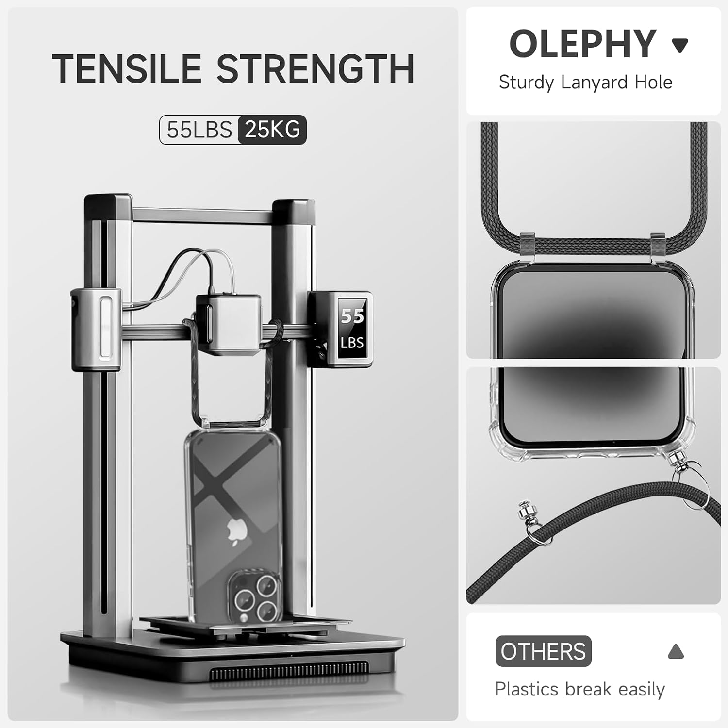 Detalle 2 de OLEPHY Cover iPhone 17e 6,1" con cordino
