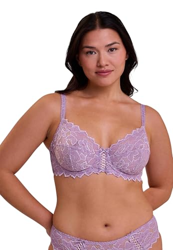 Detalle de Sans Complexe Arum Soutien-Gorge Emboitant en Dentelle avec Armatures – 90C Lavande