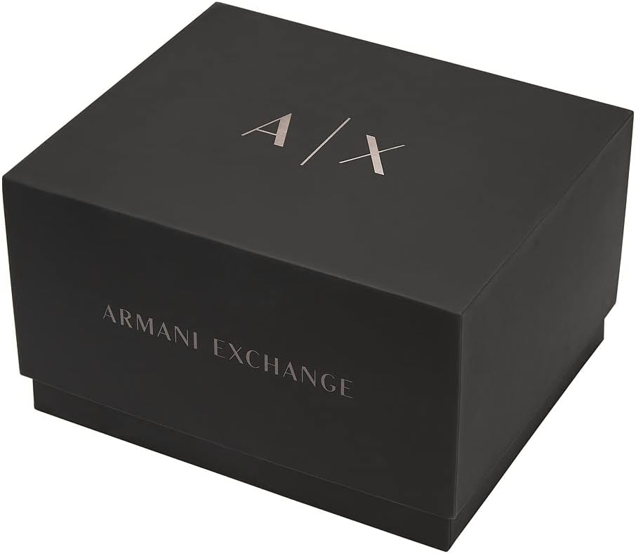 Detalle 2 de Armani Exchange Uhr für Herren – Quarzuhren mit 44 mm Gehäuse, Silikonband