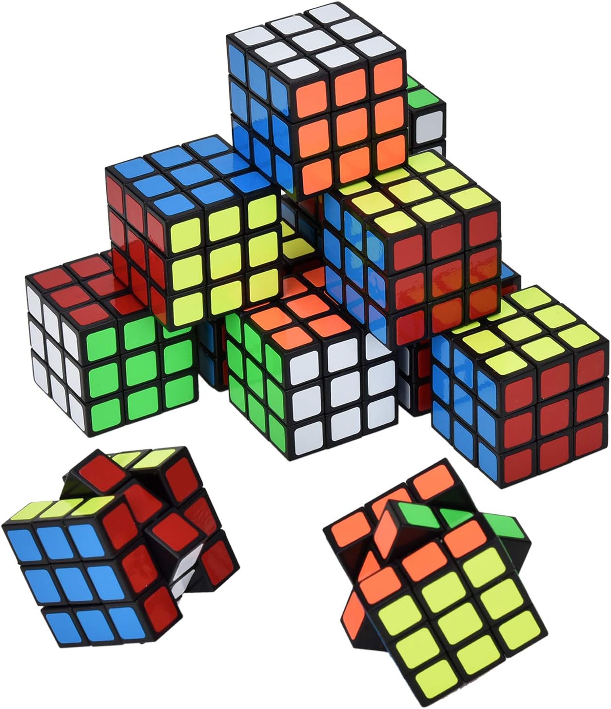 Detalle de 12er Mini Zauberwürfel Set (3 x 3 x 3 cm) – Party-Mitgebsel & Reise-Spiel für Kinder