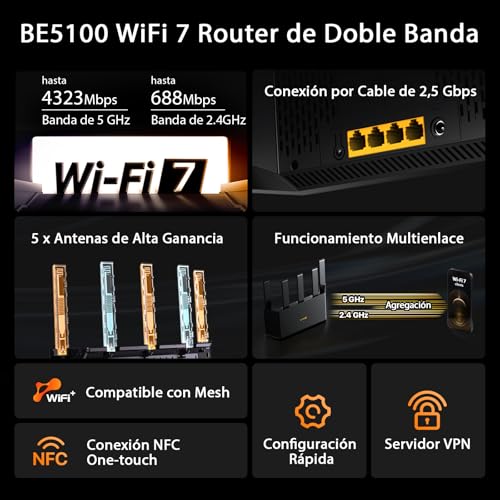 Thumbnail 1 de Tenda BE5100 Router WiFi 7 Mesh 🚀