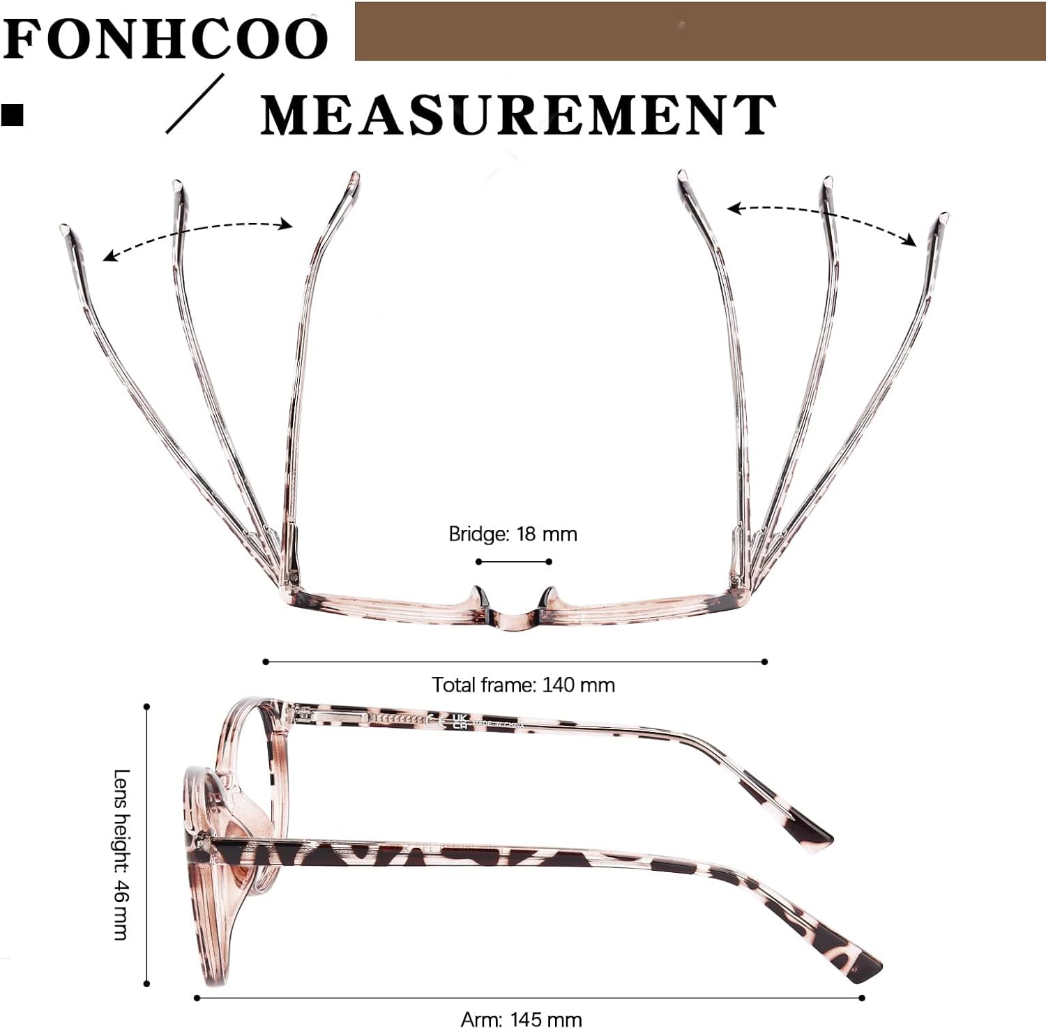 Thumbnail 4 de FONHCOO Blue Light Blocking Glasses for Computer Use – TR90 Round Transparent Frames