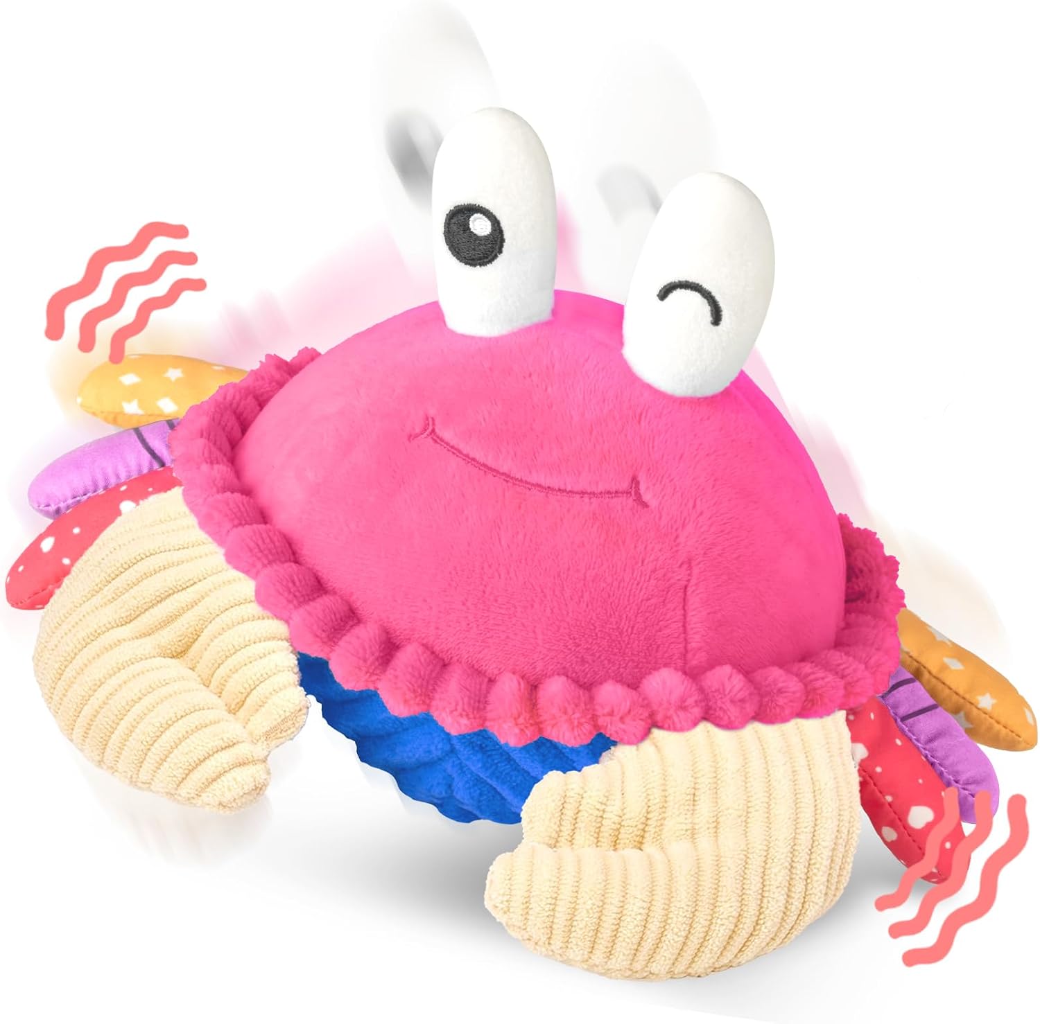 Detalle de SAIMAND Dancing Crab Baby Toys (6–12 months) Musical Crawling Crab with Music, Record & Replay – Pink