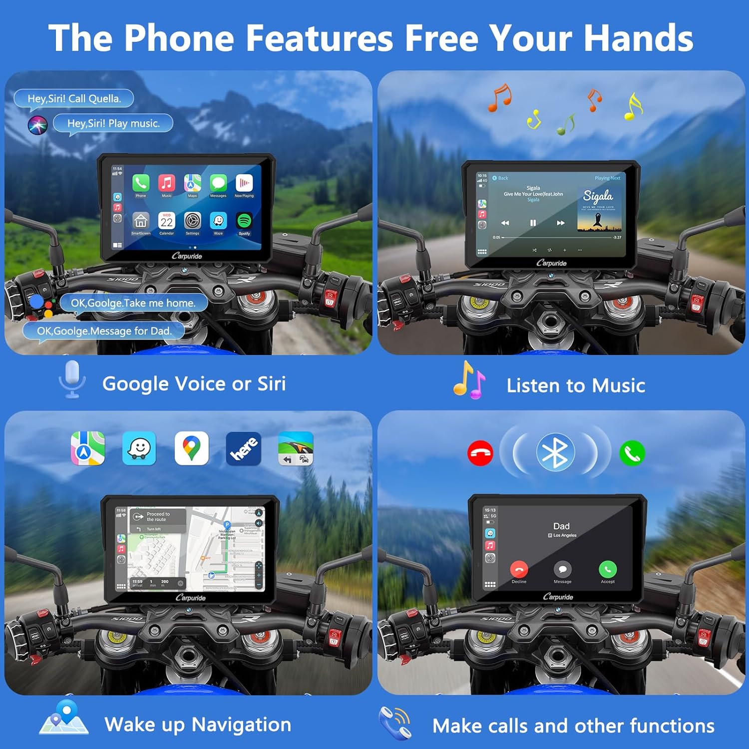 Thumbnail 6 de CARPURIDE W702BS PRO 7" motorcycle GPS