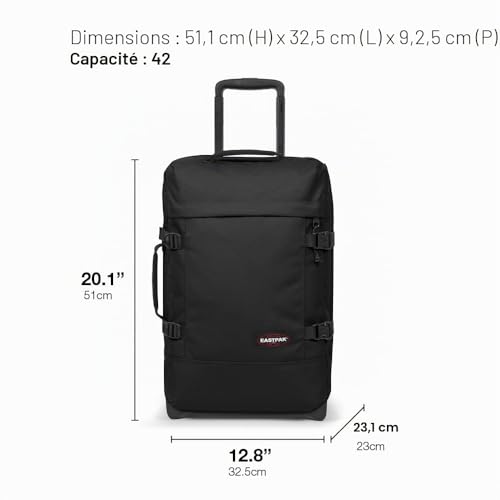 Thumbnail 6 de Eastpak Tranverz S Valise cabine 42L – Wine Burgundy, à roulettes, 2 compartiments