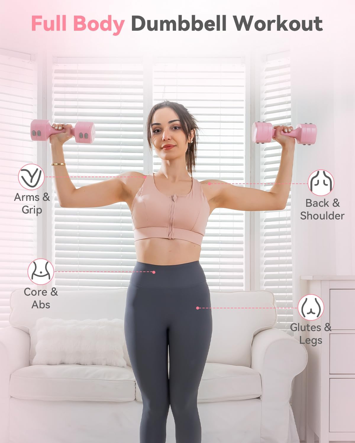 Thumbnail 6 de Srsrana 2-in-1 Adjustable Dumbbell & Kettlebell Set, Quick-Change Weights