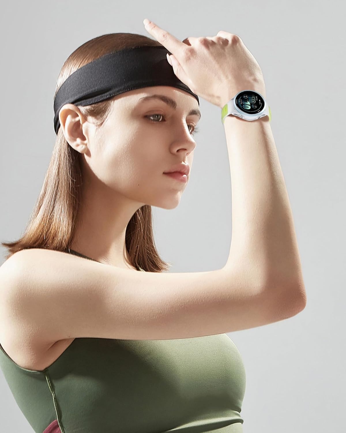 Detalle de Gittos Silikonarmband 22 mm – kompatibel mit Garmin Forerunner 570/47 mm, 265/255, Vívoactive 4/Venu 4/3/2