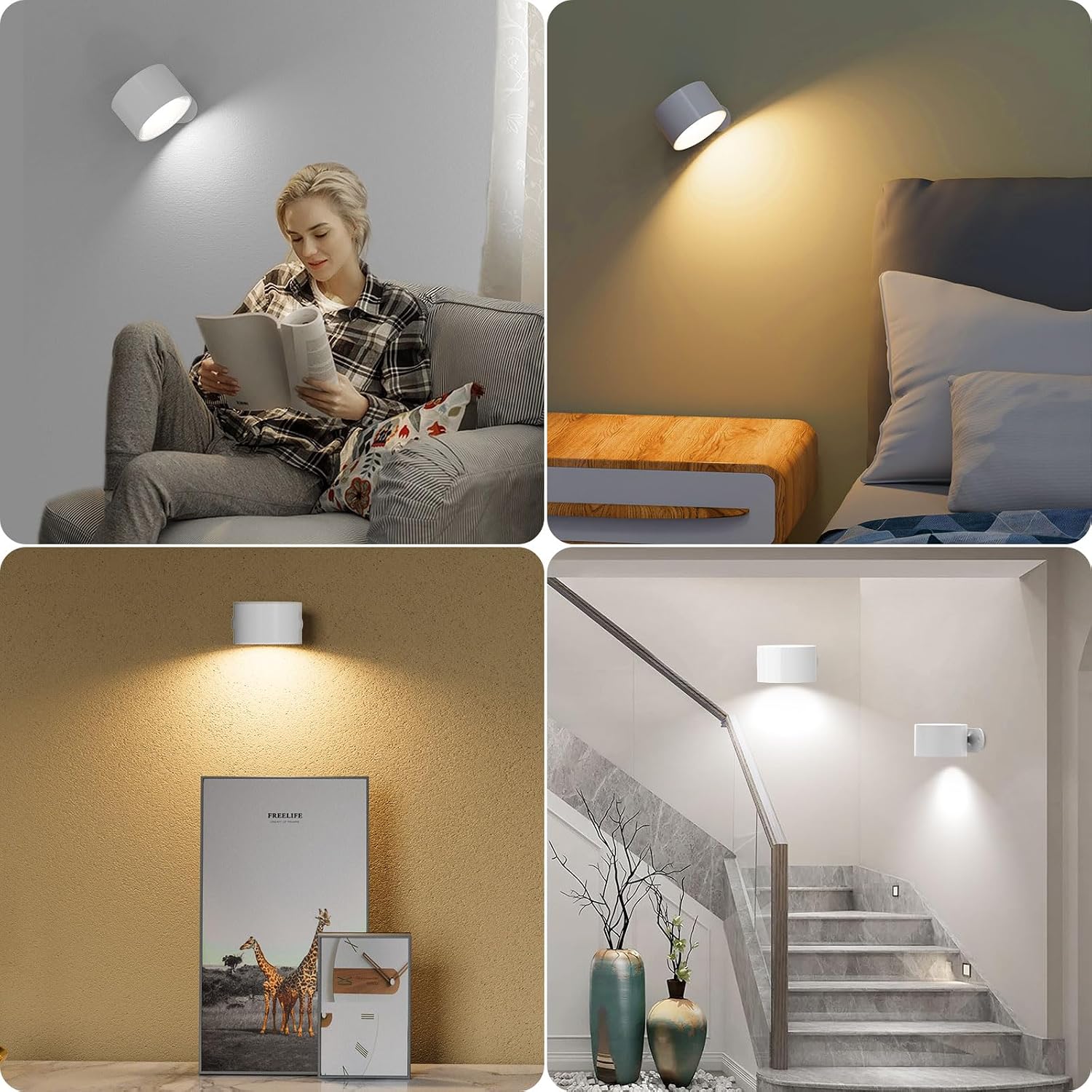 Detalle de Feallive Lámpara de pared LED 2 piezas