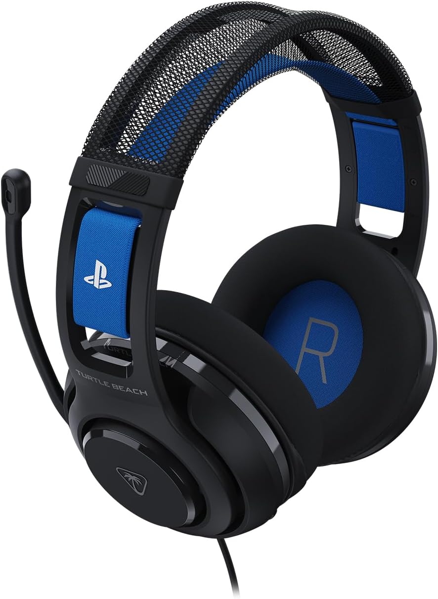Detalle de Turtle Beach Atlas 200 cuffie da gioco cablate nere per PlayStation con driver Nanoclear da 50 mm