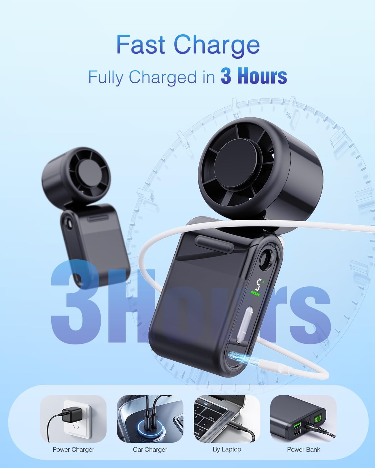 Thumbnail 4 de iFunSky Mini Portable Handheld Turbo Fan: Small, Quiet, and Mighty