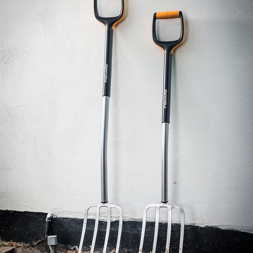 Detalle 2 de Fiskars Xact 1070716 — Horca jardín 120 cm, 4 púas 🌱