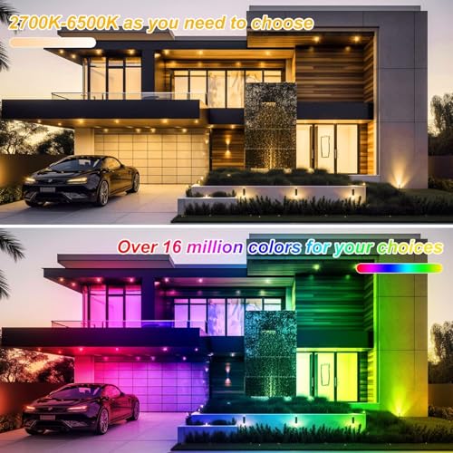 Detalle 2 de NATPOW Proyector LED RGB Exterior 100W con App y Mando 🎆