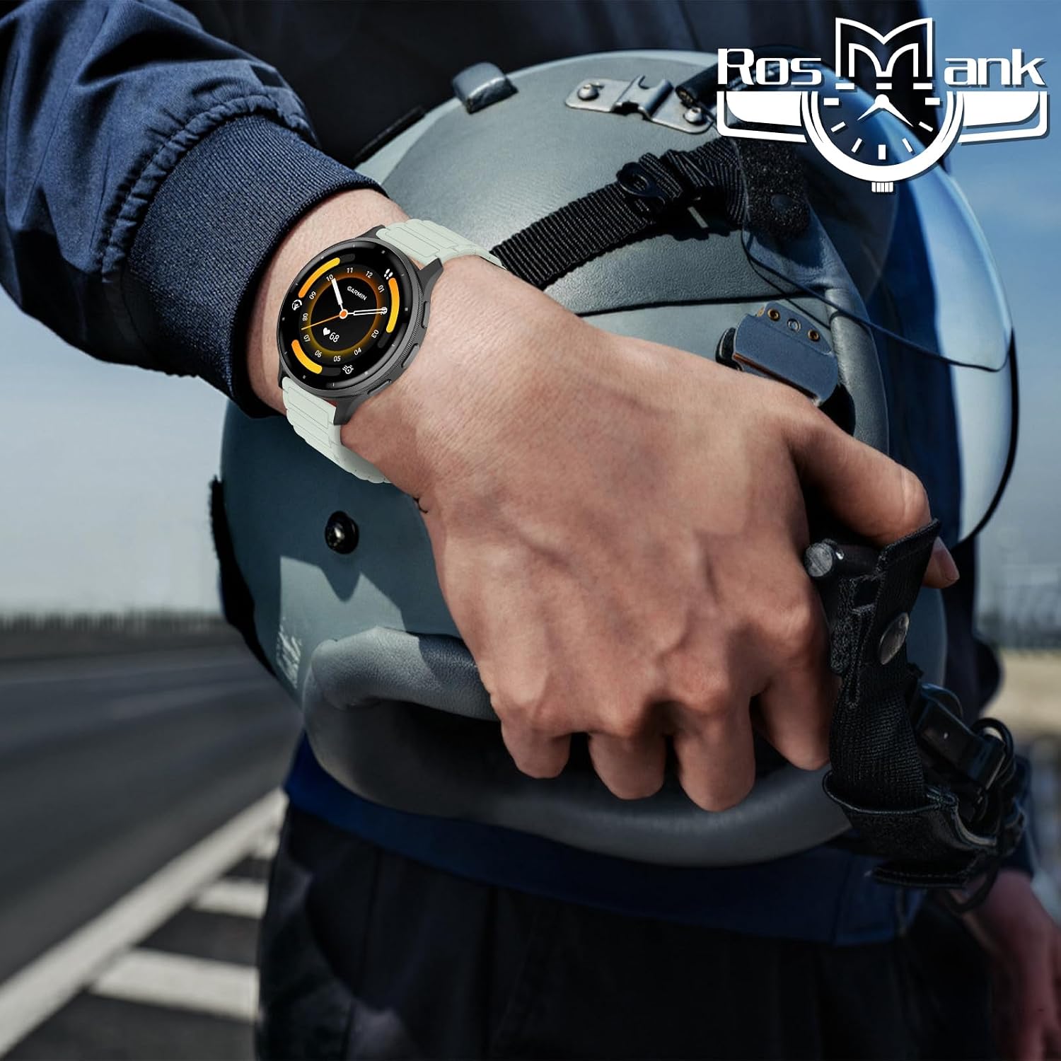 Thumbnail 6 de RosMank 22mm Silicone Watch Band: Magnetic, Durable Replacement for Garmin and More